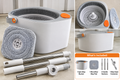 Spin Mop & Bucket Cleaning System with Microfiber Mop Pad