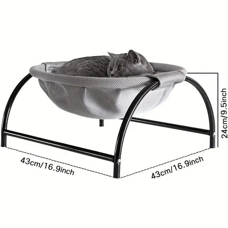 Cozy Cat Hammock Bed | Elevated Design, Breathable Mesh, Easy-Clean, Supports 15lbs