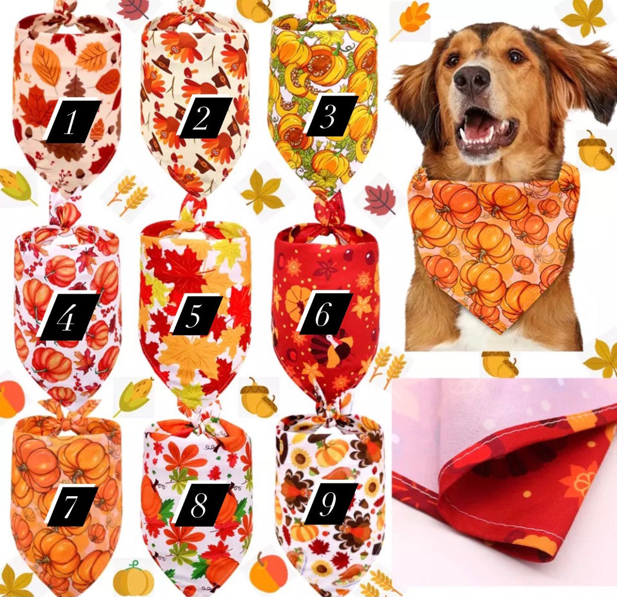 Halloween style bibs for pets