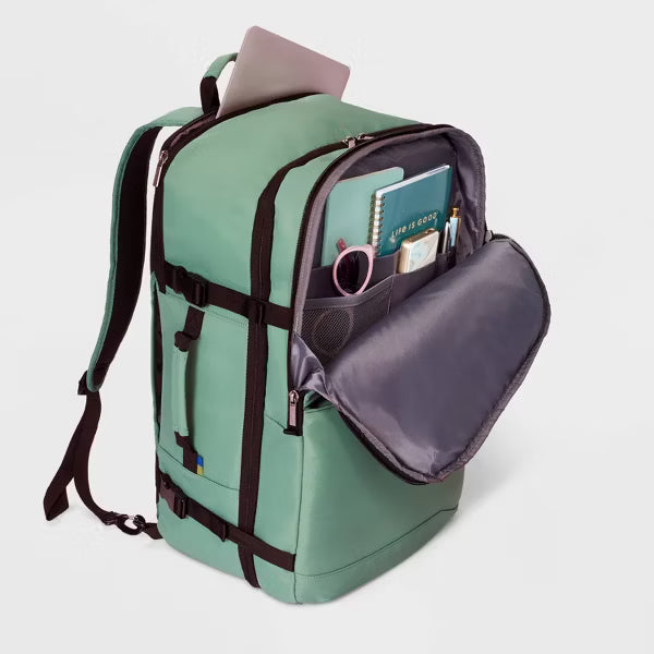 45L Travel 22.25" Backpack Dark Ivy - Open Story: Water-Resistant, Fits 17" Laptop