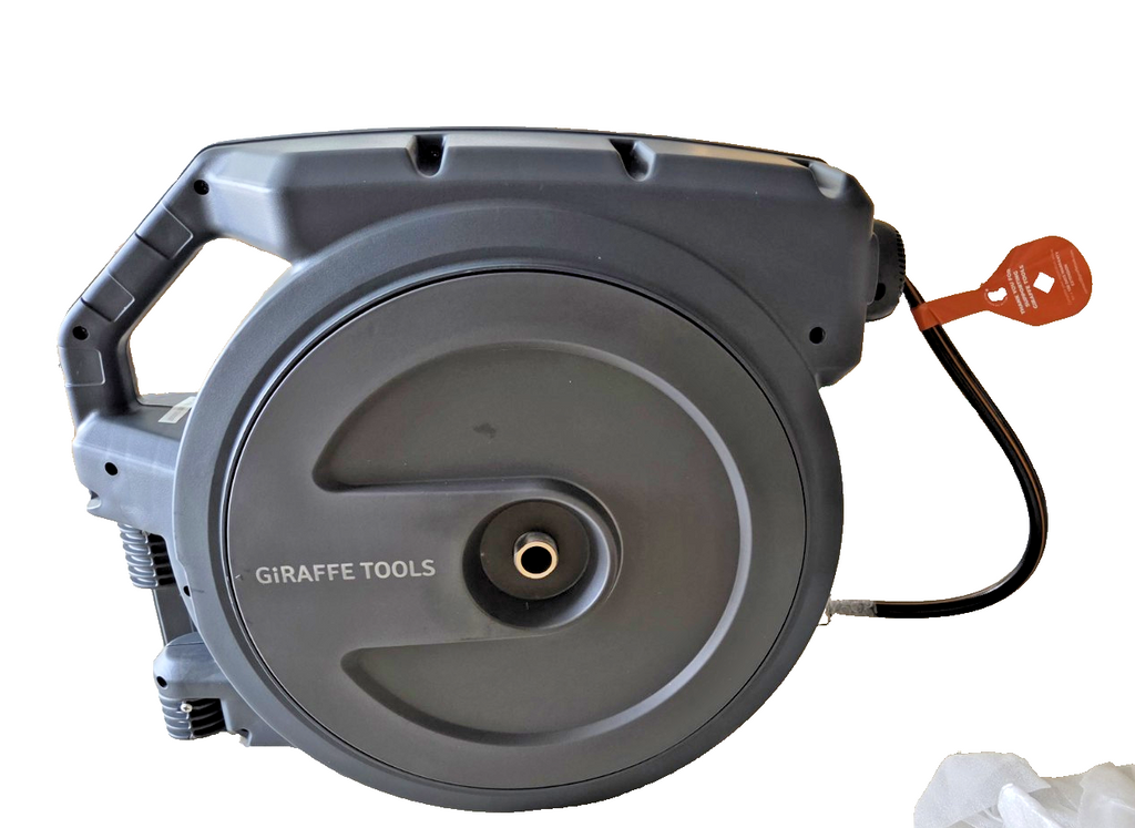 Giraffe Tools Retractable Garden Hose Reel Wall Mount Auto Rewind Open Box