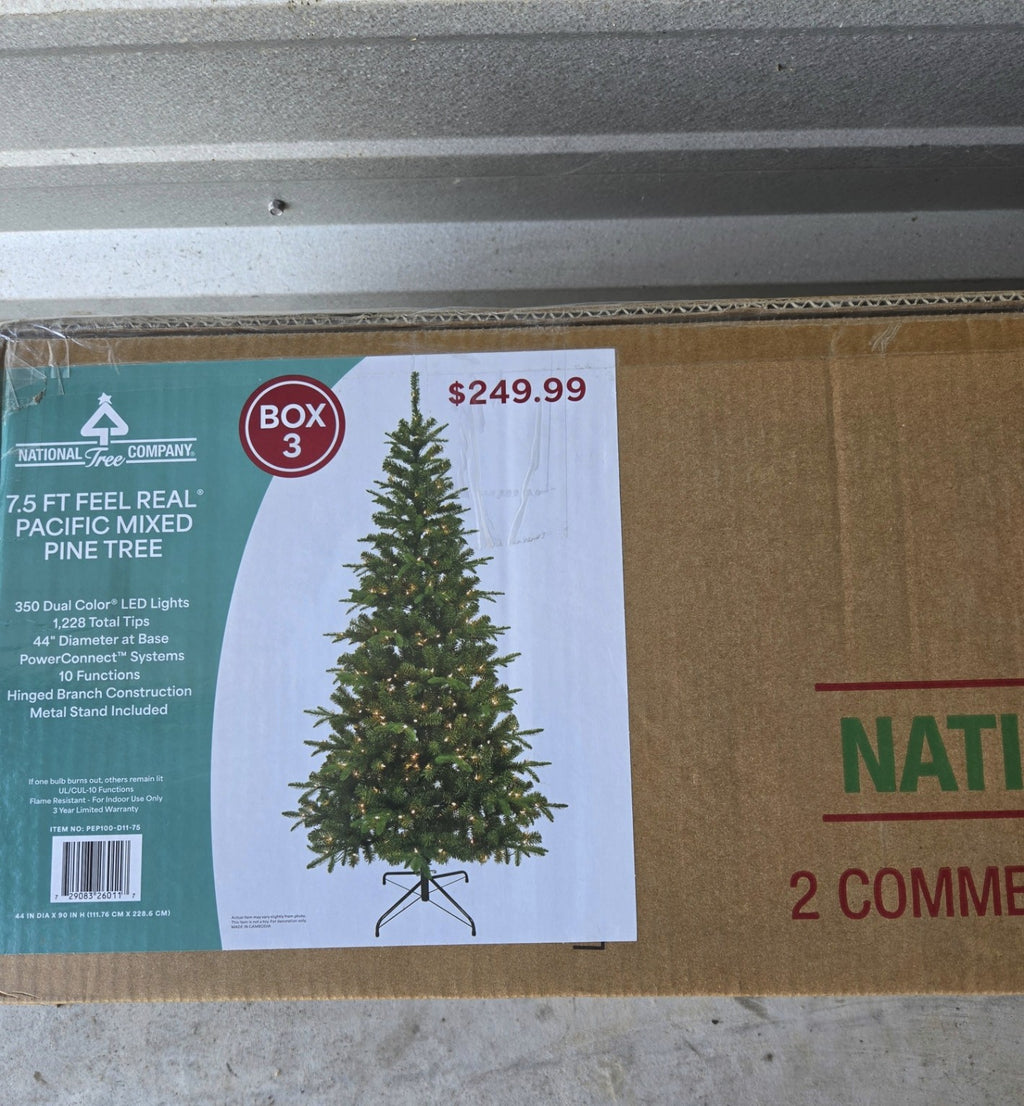 National Tree Company 7.5 Ft Feel Real Pacific Mixed Pine Tree LED PEP100-D1-75
