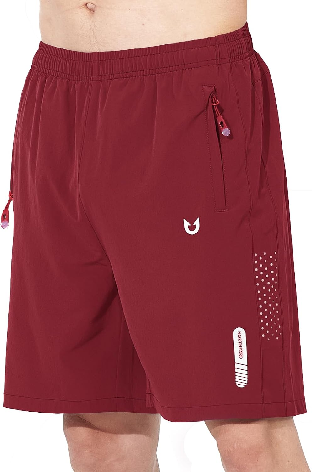 NORTHYARD Men's Athletic Running Shorts Gym Workout 7"/9"/5" Zipper Pockets