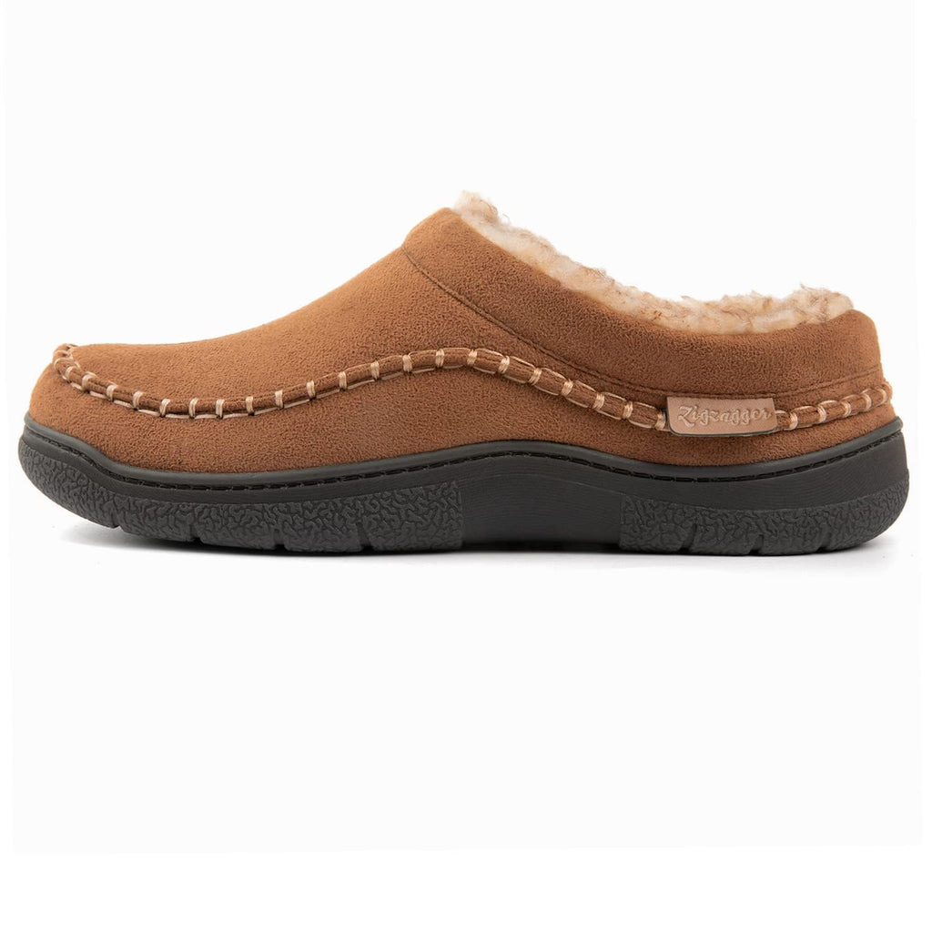 Zigzagger Men's Slip On Moccasin Slippers Indoor Outdoor