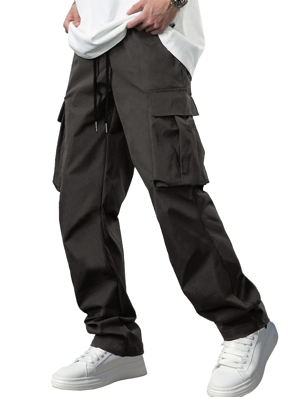 Comdecevis Men's Casual Cargo Pants Tactical Work Pants with Pockets