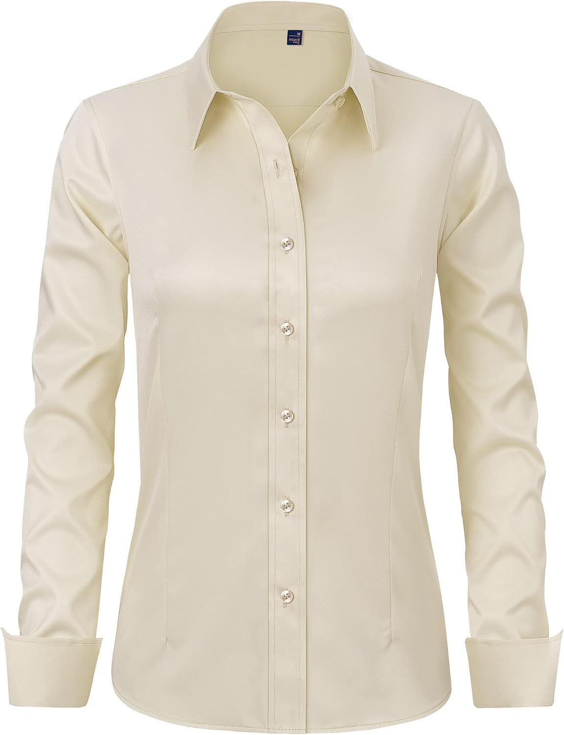 J.VER Womens Dress Shirts Long Sleeve Button Down Shirt Wrinkle-Free Business Casual Blouse Office Work Tops