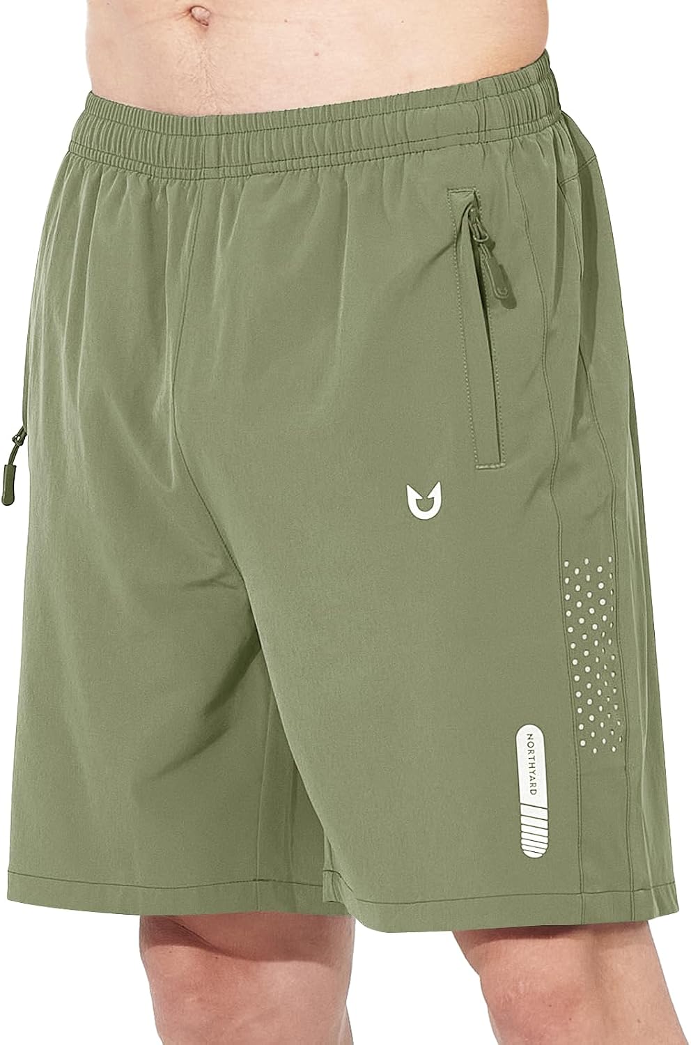 NORTHYARD Men's Athletic Running Shorts Gym Workout 7"/9"/5" Zipper Pockets