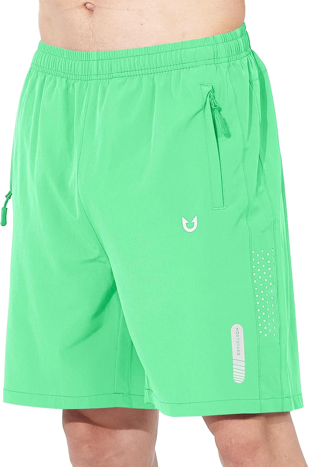 NORTHYARD Men's Athletic Running Shorts Gym Workout 7"/9"/5" Zipper Pockets