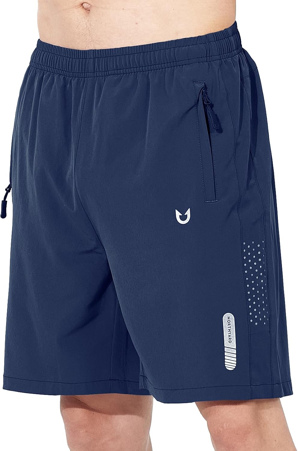 NORTHYARD Men's Athletic Running Shorts Gym Workout 7"/9"/5" Zipper Pockets
