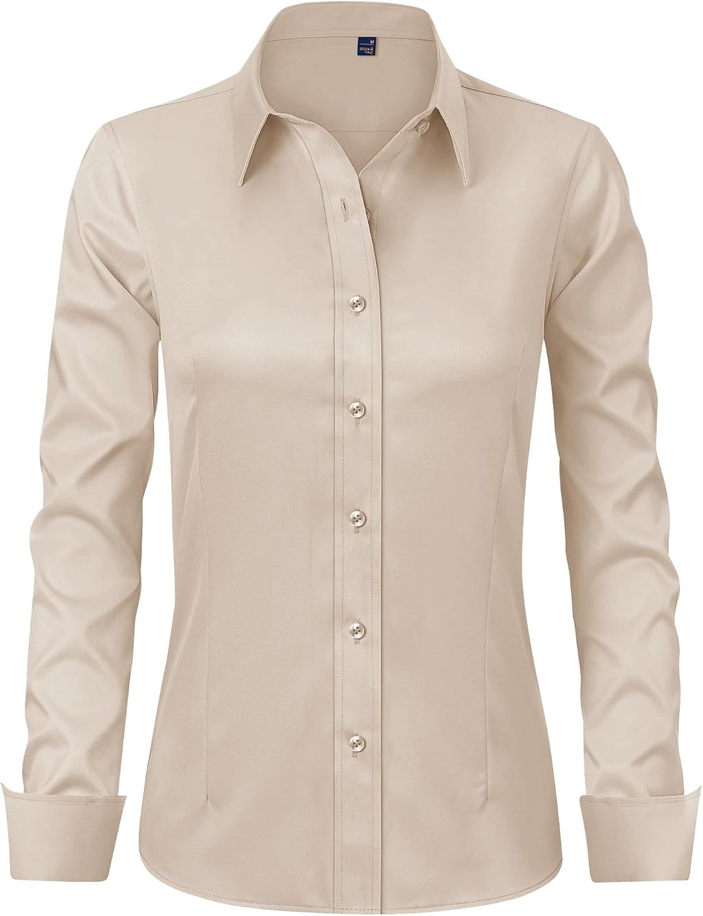 J.VER Womens Dress Shirts Long Sleeve Button Down Shirt Wrinkle-Free Business Casual Blouse Office Work Tops