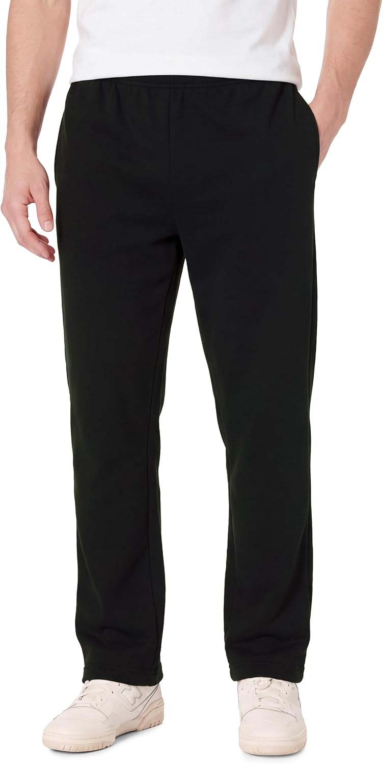 Amazon Essentials Men's Fleece Open Bottom Sweatpant (Available in Big & Tall)