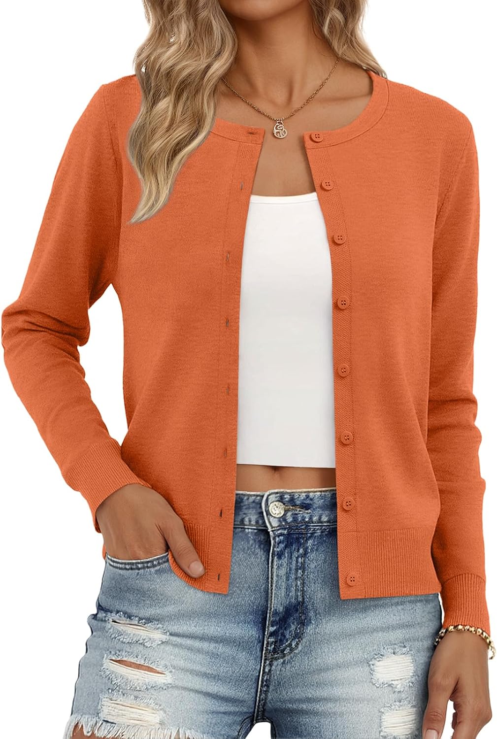 Trendy Queen Women's Lightweight Knit Cardigan
