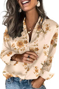 Zeagoo Satin Blouses for Women Silk Button Down Shirts Long Sleeve Tops