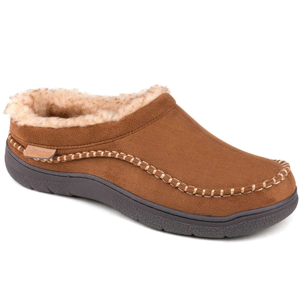 Zigzagger Men's Slip On Moccasin Slippers Indoor Outdoor