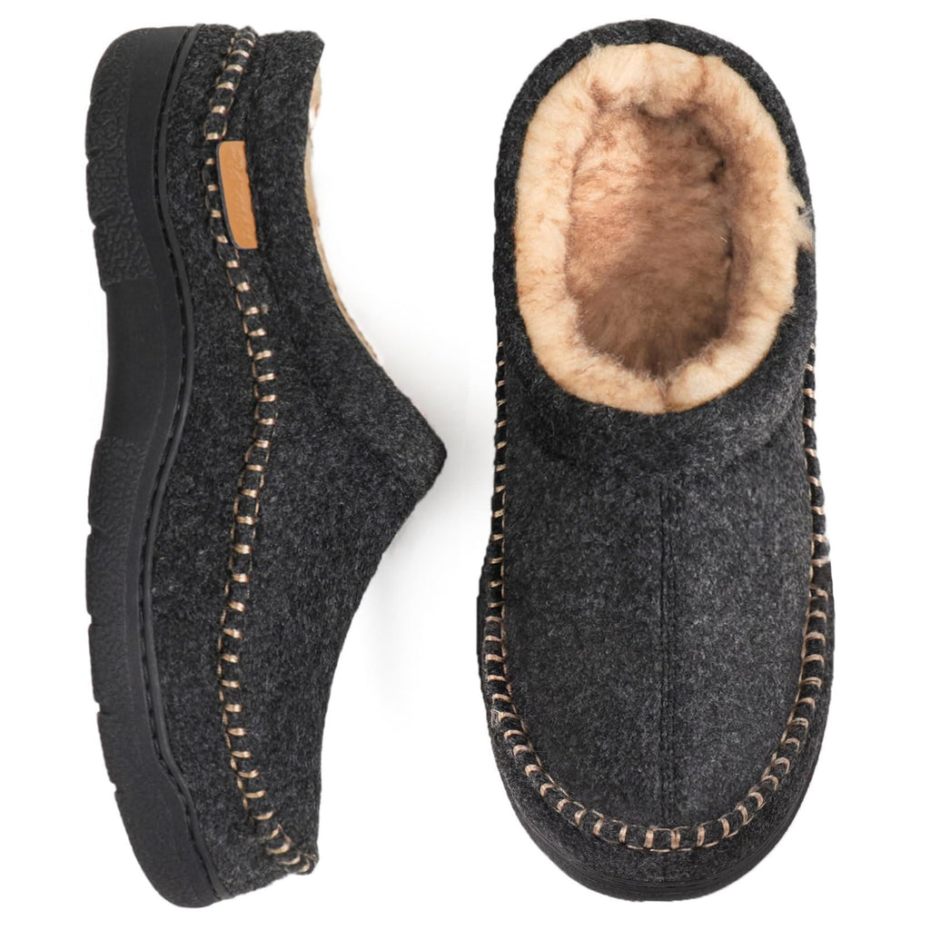 Zigzagger Men's Slip On Moccasin Slippers Indoor Outdoor