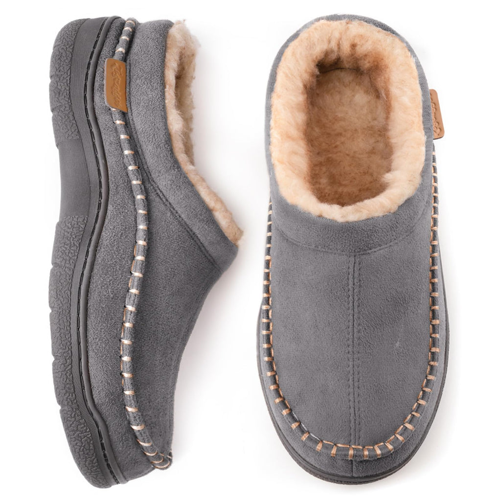 Zigzagger Men's Slip On Moccasin Slippers Indoor Outdoor
