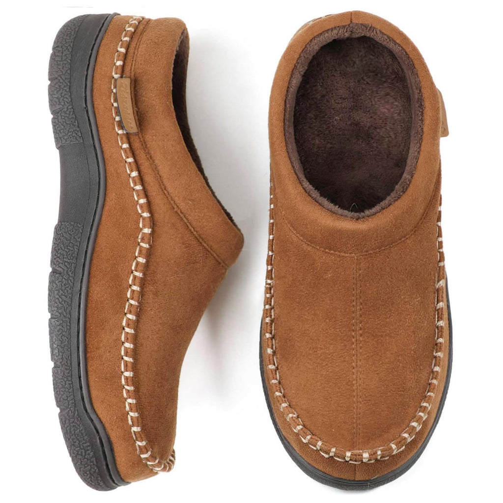 Zigzagger Men's Slip On Moccasin Slippers Indoor Outdoor