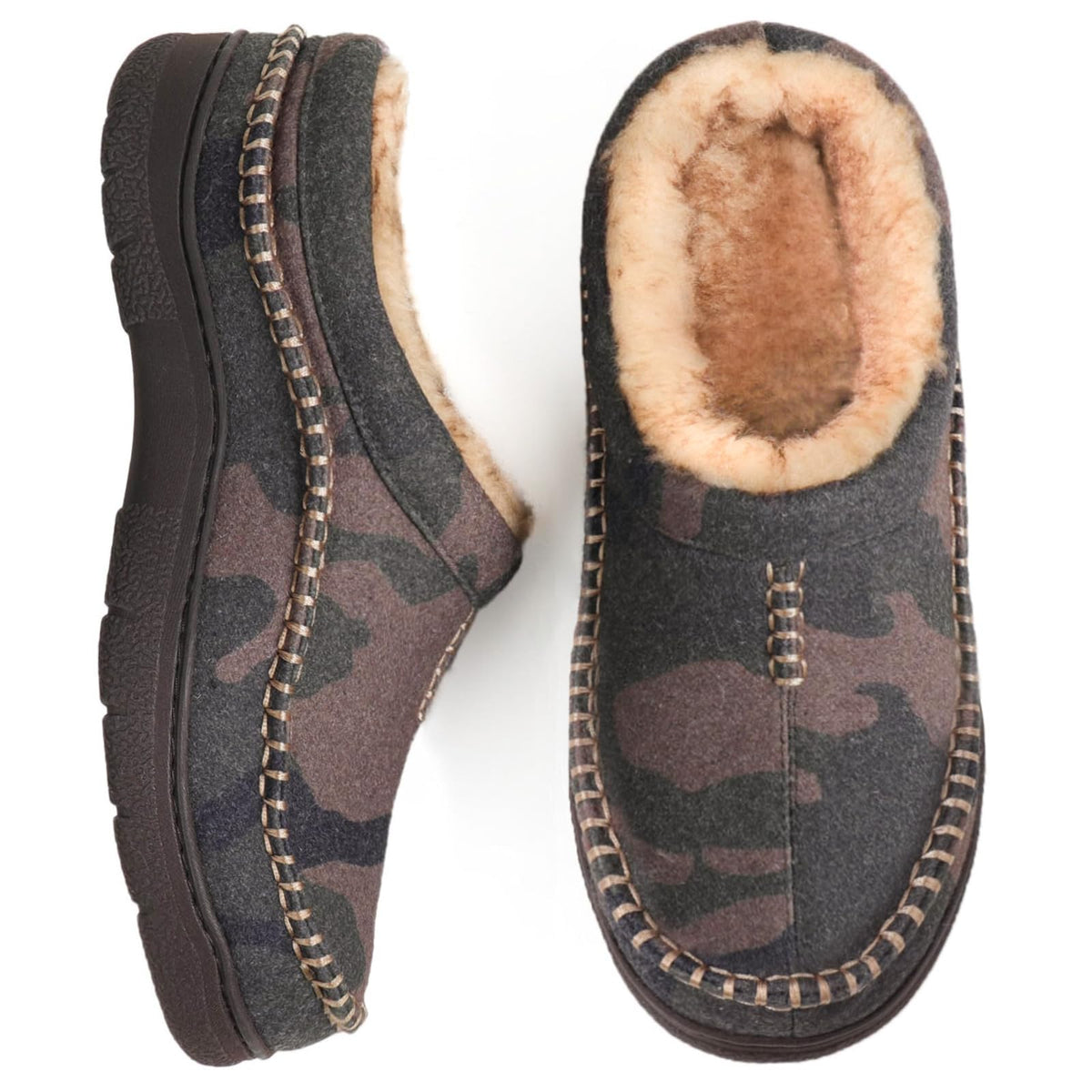 Zigzagger Men's Slip On Moccasin Slippers Indoor Outdoor