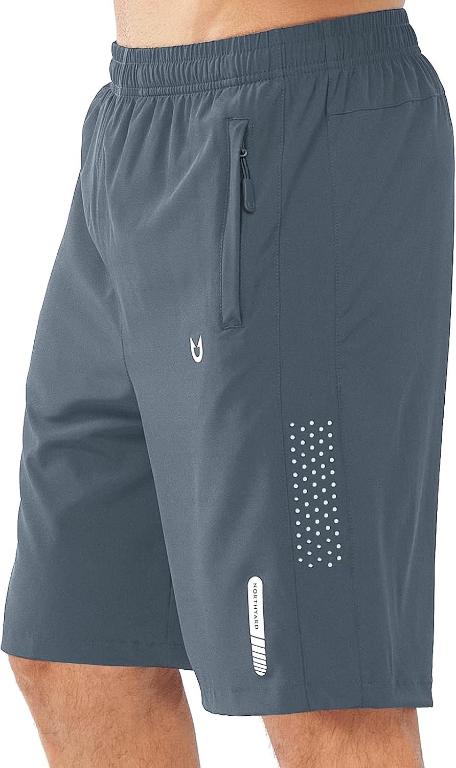 NORTHYARD Men's Athletic Running Shorts Gym Workout 7"/9"/5" Zipper Pockets