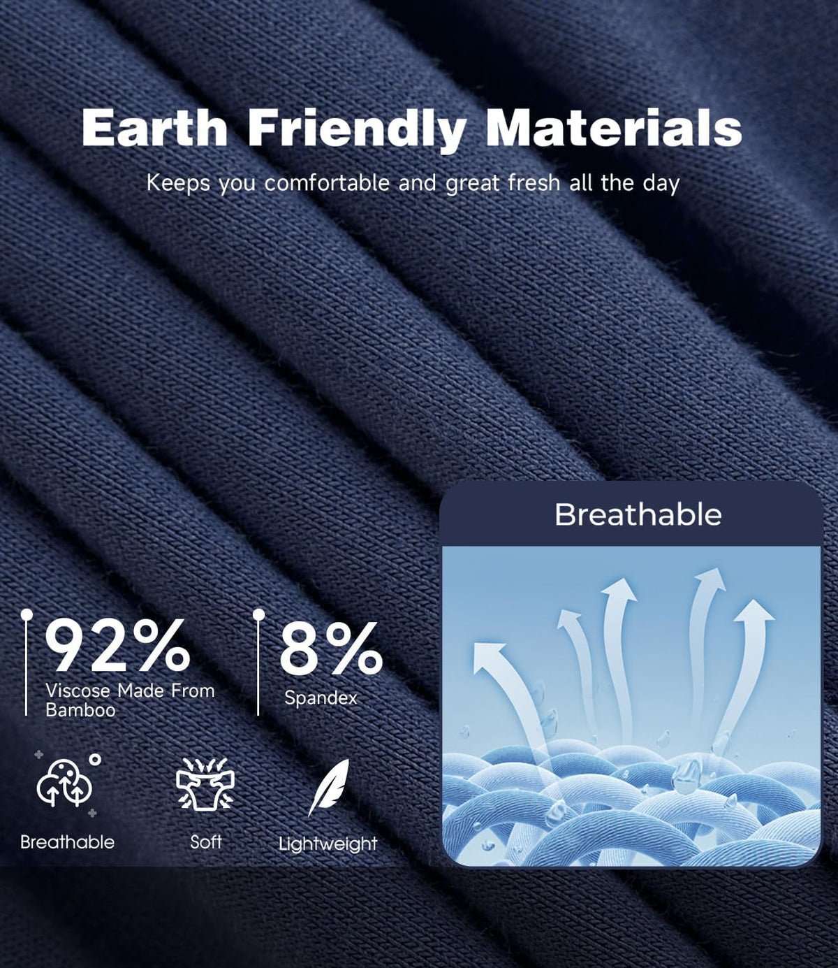 BAMBOO COOL Ultra Soft & breathable Mens Underwear Boxer Briefs Pack