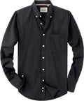 Alimens & Gentle Mens Solid Oxford Shirt Long Sleeve Dress Shirt Work Casual Button Down Shirts with Pocket
