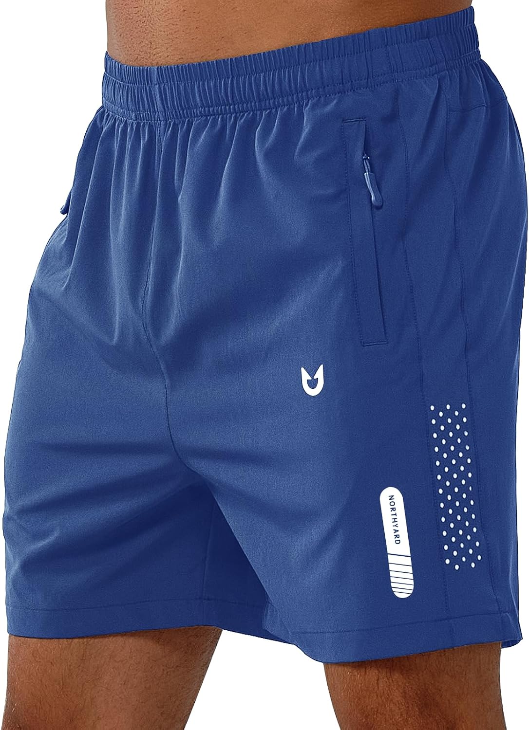 NORTHYARD Men's Athletic Running Shorts Gym Workout 7"/9"/5" Zipper Pockets