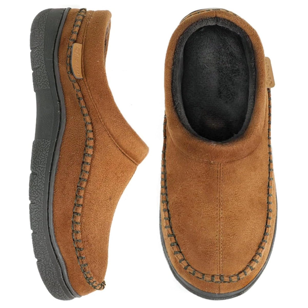 Zigzagger Men's Slip On Moccasin Slippers Indoor Outdoor