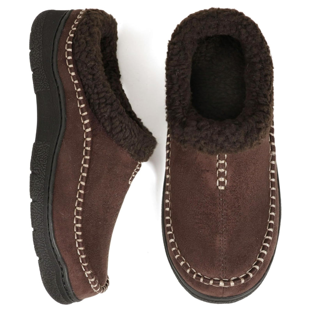 Zigzagger Men's Slip On Moccasin Slippers Indoor Outdoor