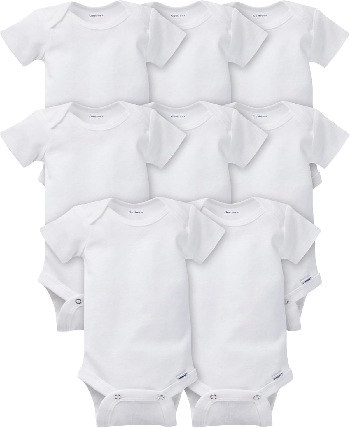 Gerber Baby Boys & Girls 8-Pack Short Sleeve Onesies Bodysuits