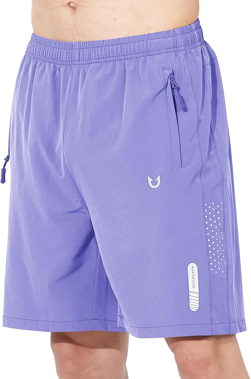 NORTHYARD Men's Athletic Running Shorts Gym Workout 7"/9"/5" Zipper Pockets