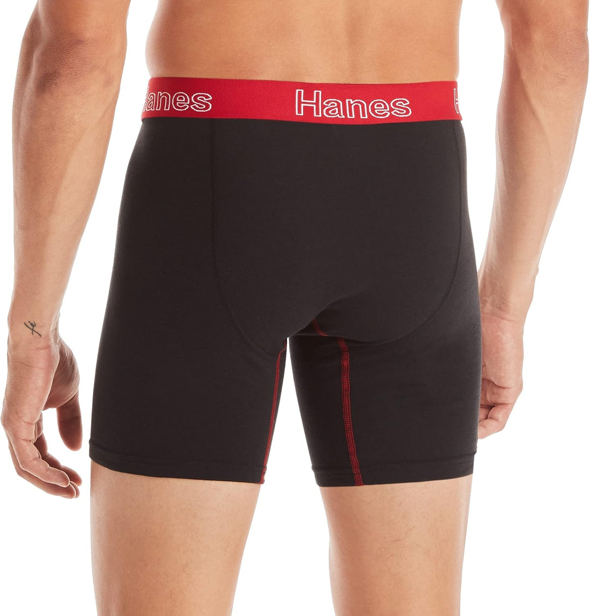 Hanes Men's Boxer Brief Underwear Pack, Stretch Cotton Boxer Briefs for Men, Moisture-wicking, 6-pack