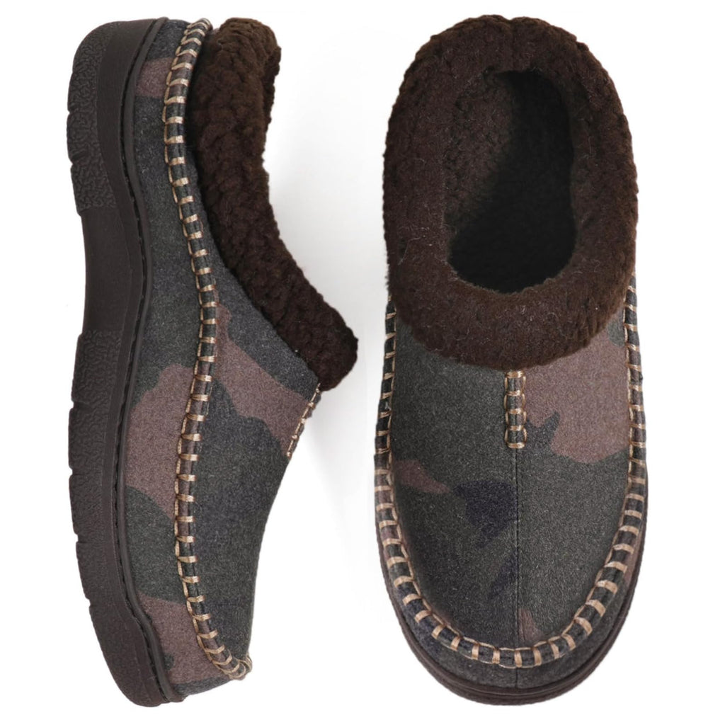 Zigzagger Men's Slip On Moccasin Slippers Indoor Outdoor