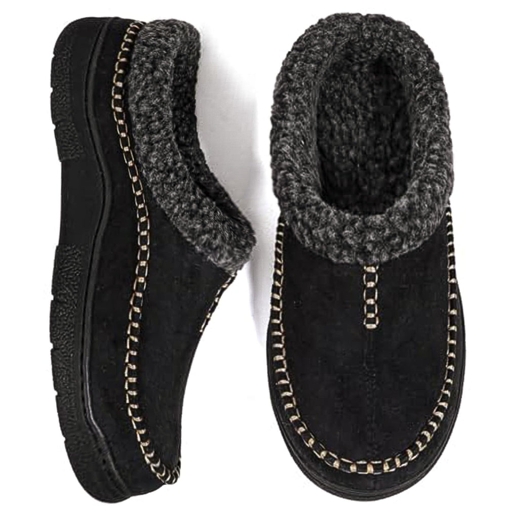 Zigzagger Men's Slip On Moccasin Slippers Indoor Outdoor