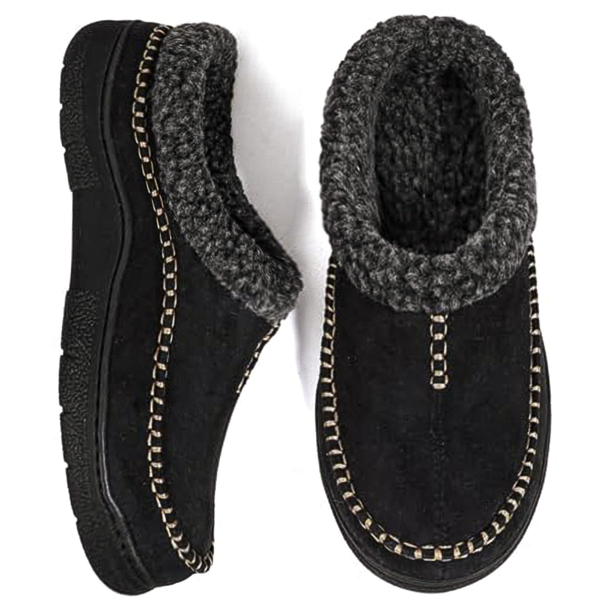 Zigzagger Men's Slip On Moccasin Slippers Indoor Outdoor