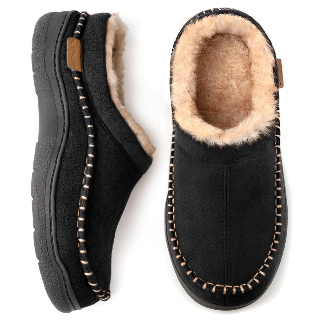 Zigzagger Men's Slip On Moccasin Slippers Indoor Outdoor