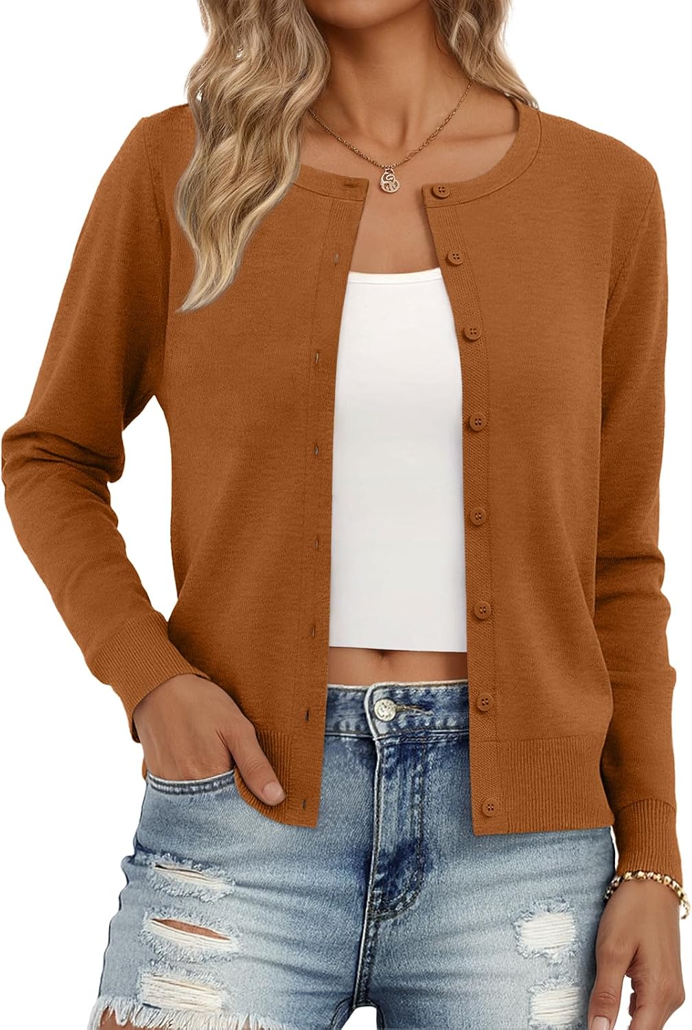 Trendy Queen Women's Lightweight Knit Cardigan
