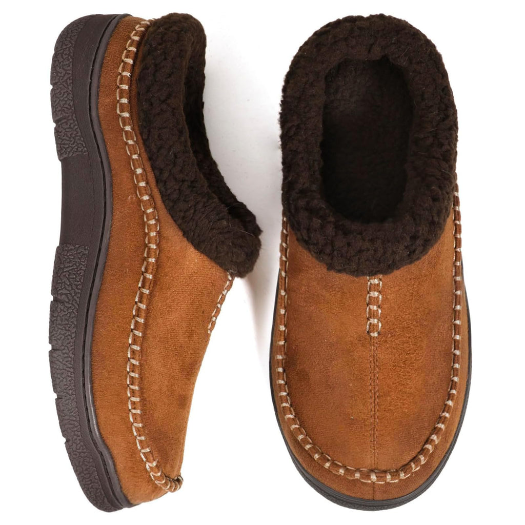 Zigzagger Men's Slip On Moccasin Slippers Indoor Outdoor