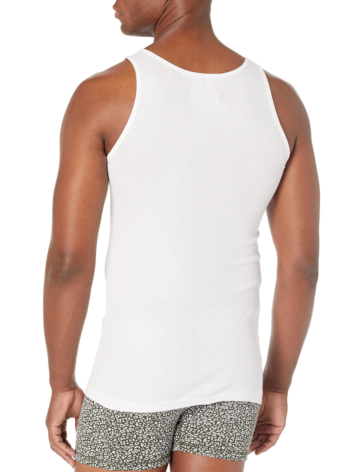 Amazon Essentials Men's Lightweight Breathable Cotton Slim Fit Tank Undershirts, Pack of 6