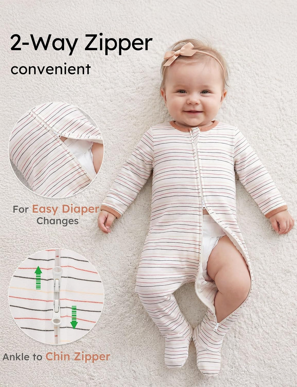 Yoofoss Baby Pajamas 100% Organic Cotton Newborn Sleepers Boy Girl Clothes