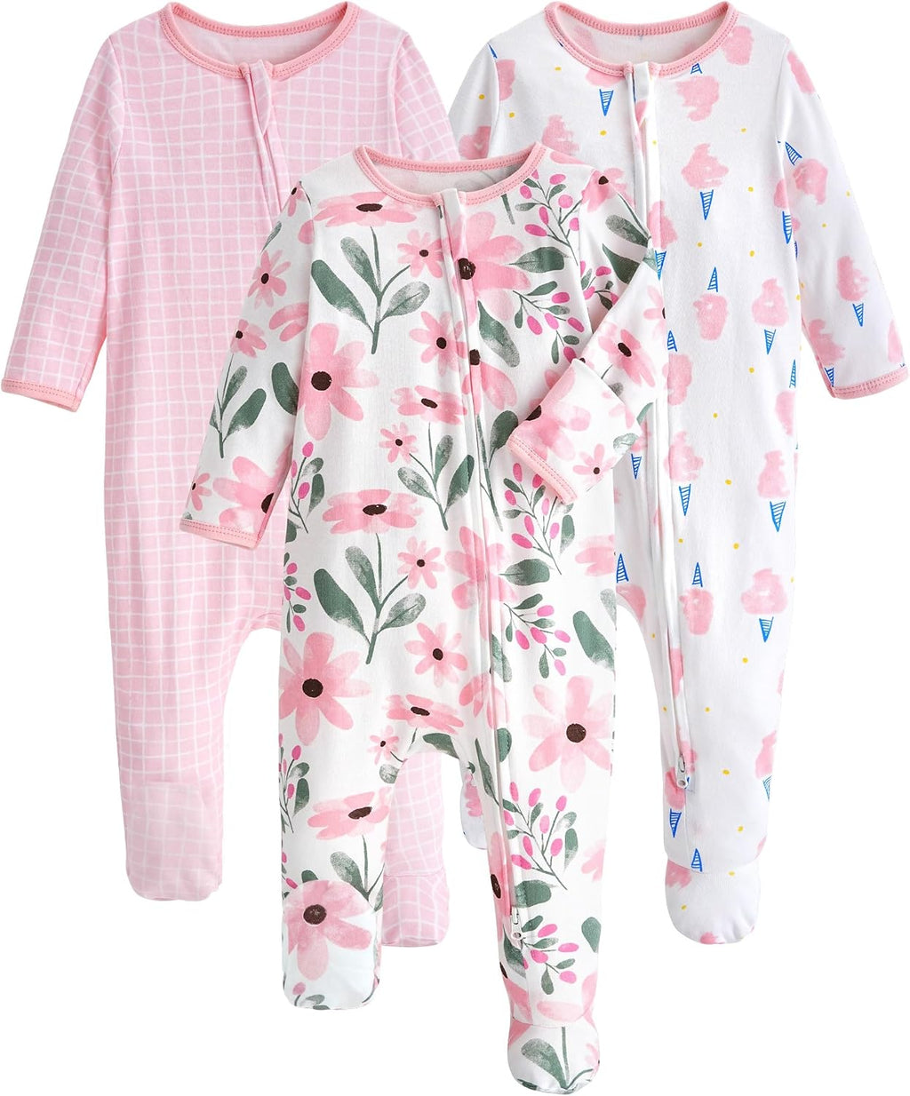 Yoofoss Baby Pajamas 100% Organic Cotton Newborn Sleepers Boy Girl Clothes