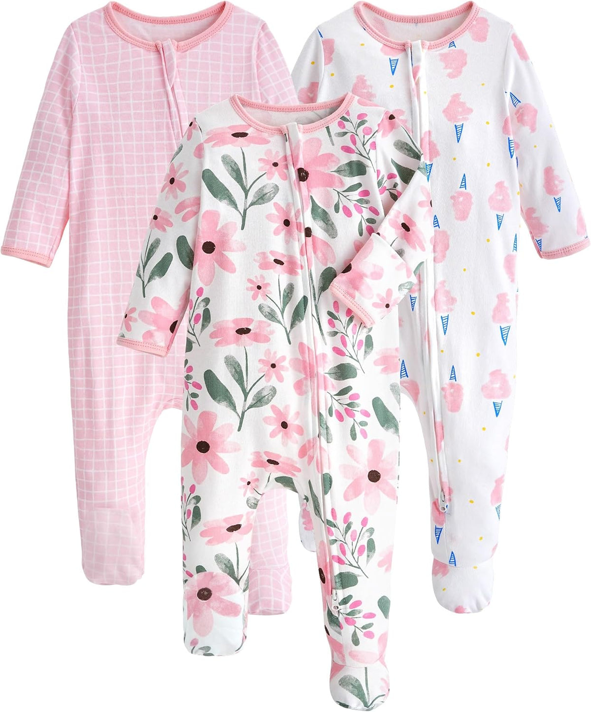 Yoofoss Baby Pajamas 100% Organic Cotton Newborn Sleepers Boy Girl Clothes