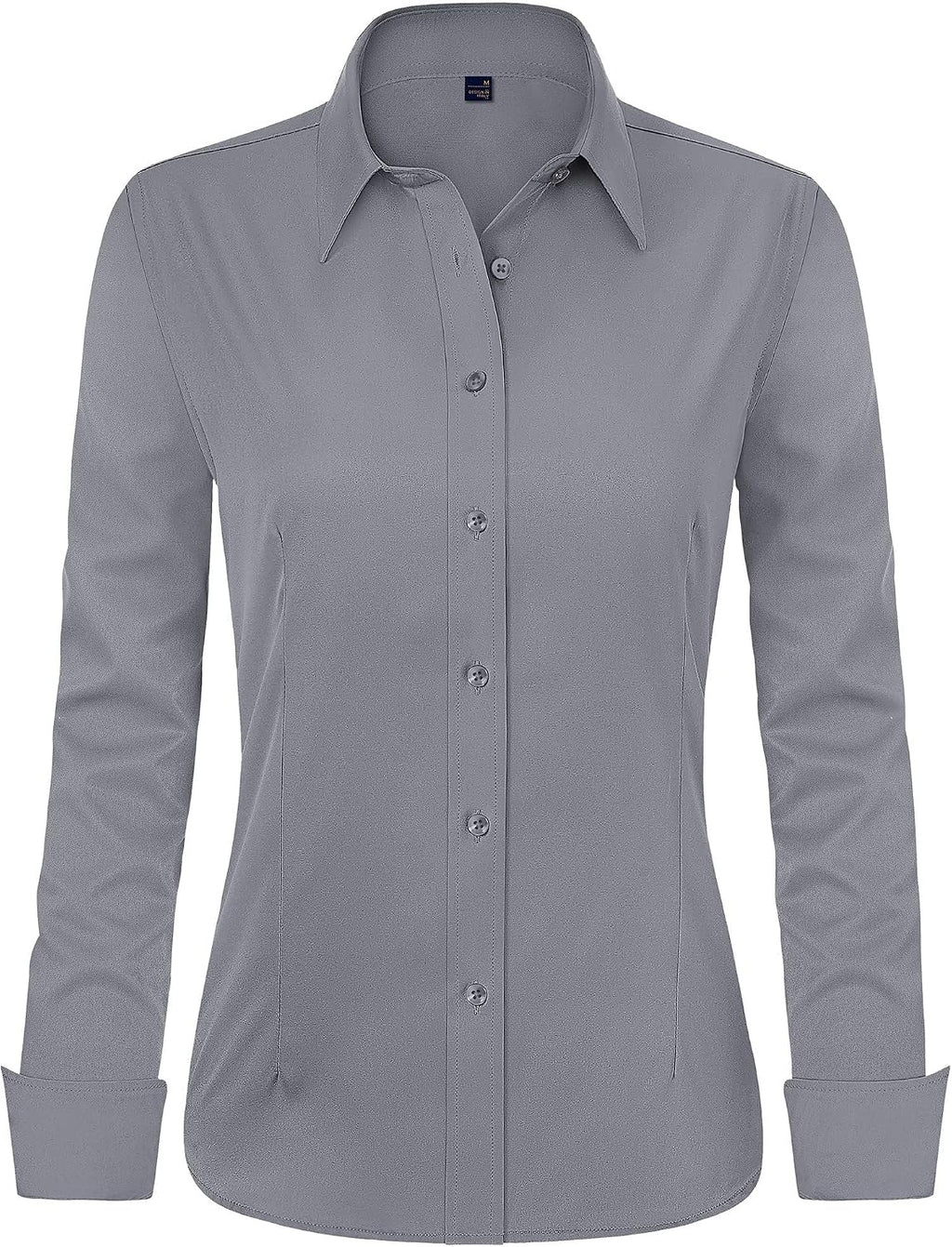 J.VER Womens Dress Shirts Long Sleeve Button Down Shirt Wrinkle-Free Business Casual Blouse Office Work Tops