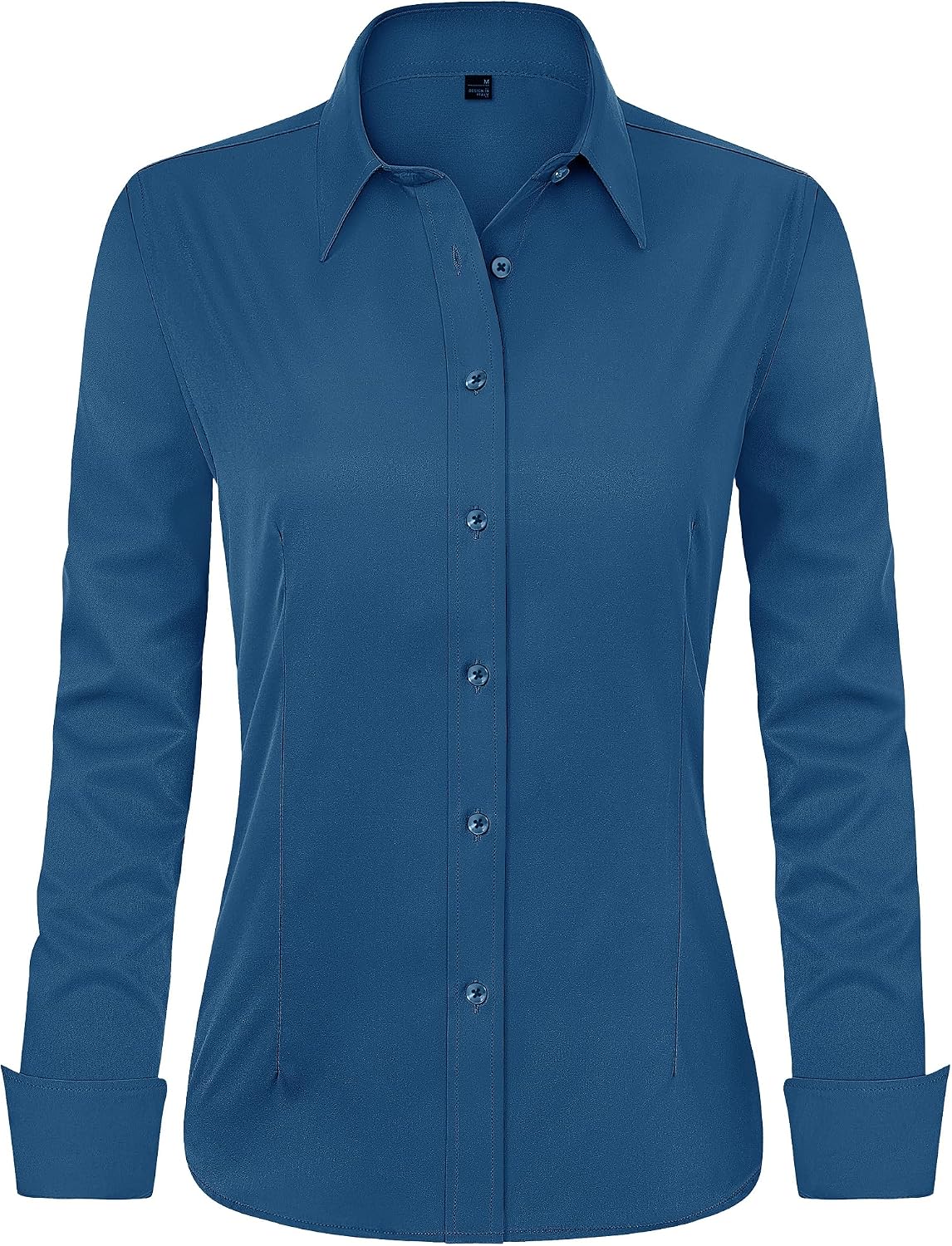 J.VER Womens Dress Shirts Long Sleeve Button Down Shirt Wrinkle-Free Business Casual Blouse Office Work Tops