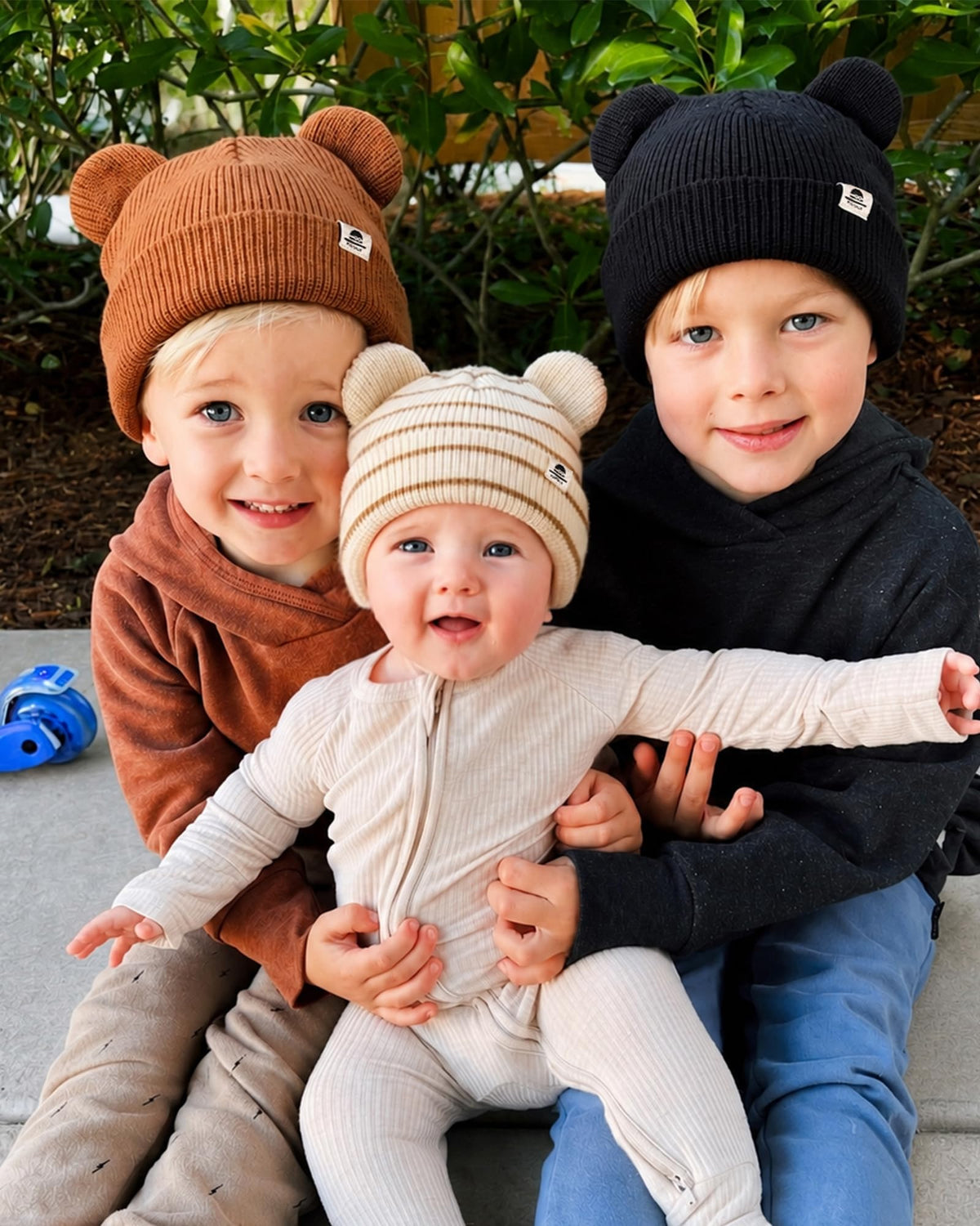 FURTALK Baby Beanie with Bear Ear Warm Knit Winter Hat for Infant Toddlers