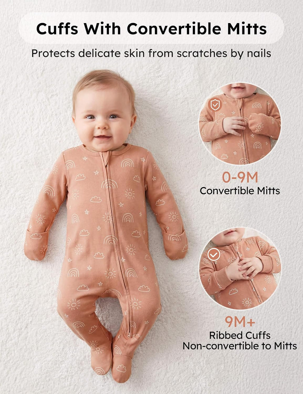 Yoofoss Baby Pajamas 100% Organic Cotton Newborn Sleepers Boy Girl Clothes