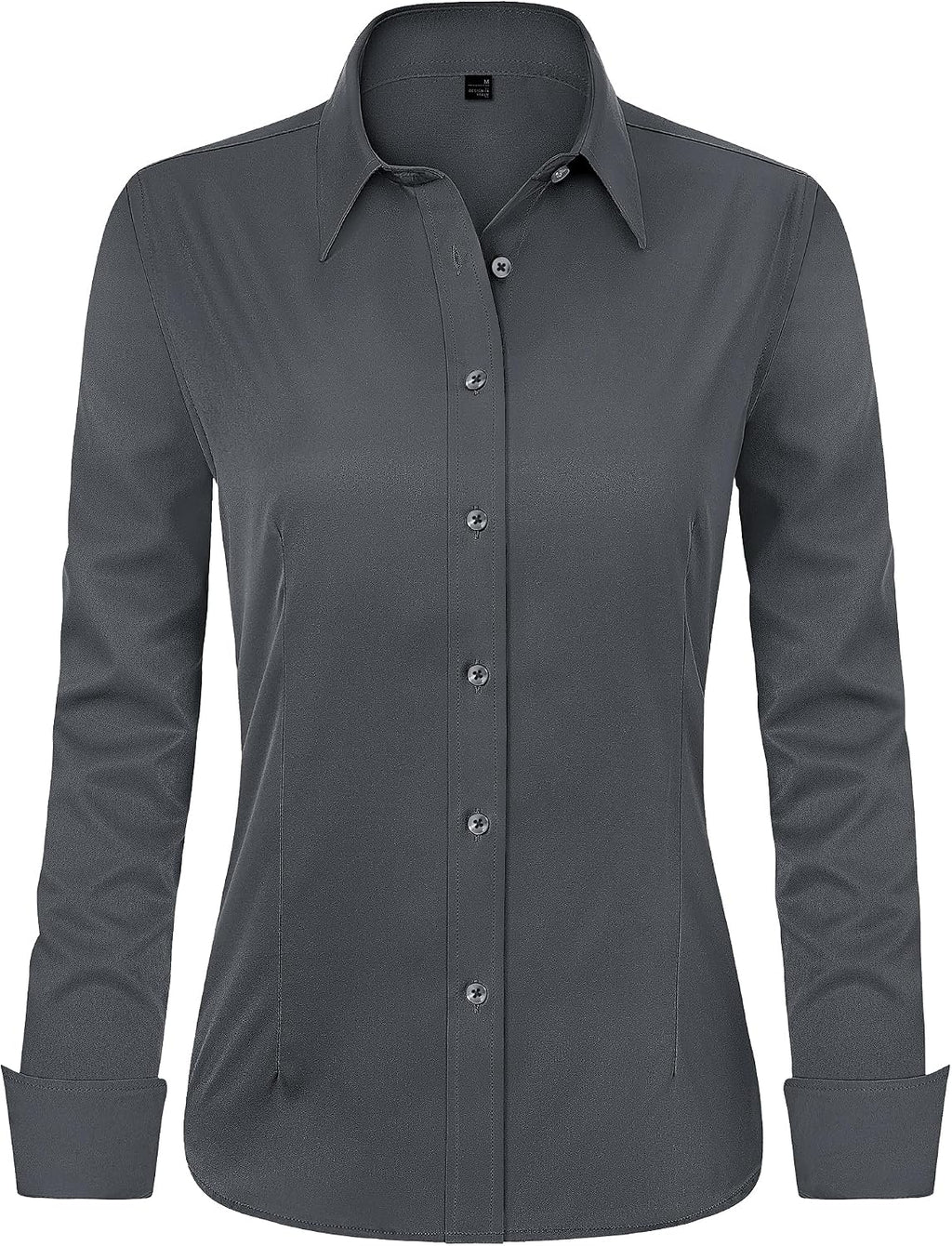 J.VER Womens Dress Shirts Long Sleeve Button Down Shirt Wrinkle-Free Business Casual Blouse Office Work Tops