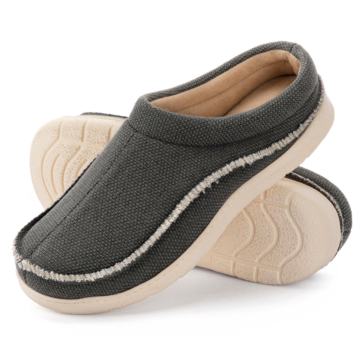 Zigzagger Men's Slip On Moccasin Slippers Indoor Outdoor