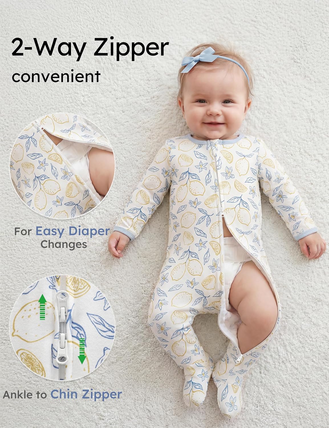 Yoofoss Baby Pajamas 100% Organic Cotton Newborn Sleepers Boy Girl Clothes