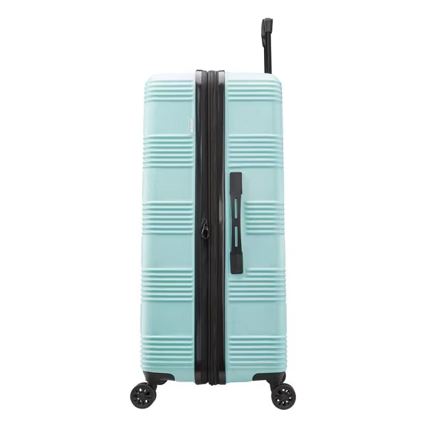 American Tourister NXT Hardside Large Checked Spinner Suitcase - 8-Wheel ABS, Retractable Handle