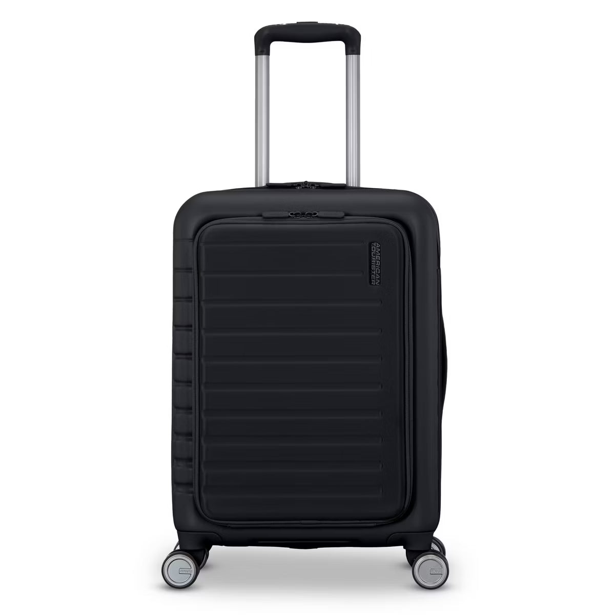 American Tourister Open Front Hardside Carry On Spinner Wheels Suitcase